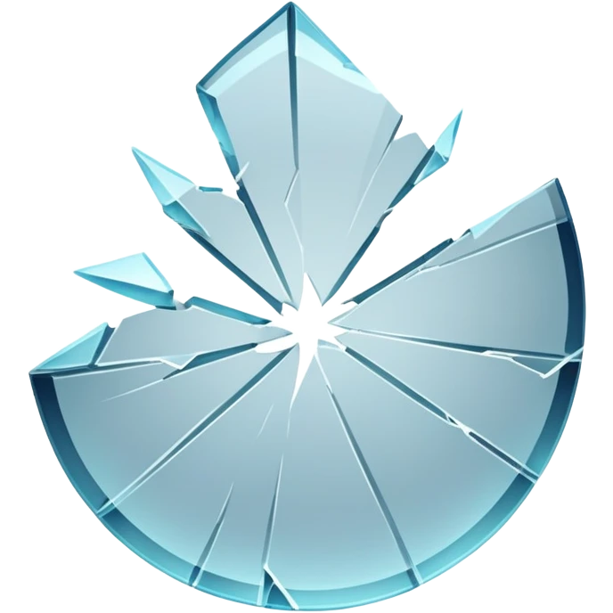 glass with a large crack emoji
