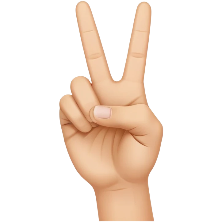 victory hand sign with peace symbol emoji