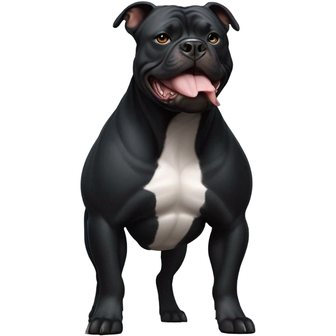 99% Black American Bully emoji