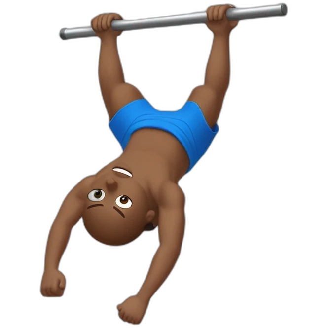 boys have figure is performed on a pull-up bar from an inverted hang until the body is completely horizontal and straight with the front of the body facing upwards emoji