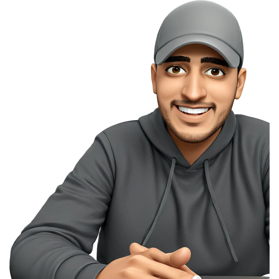 smiling boy in stylish hat emoji