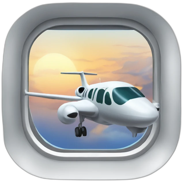 Flugzeug Fenster drinnen emoji
