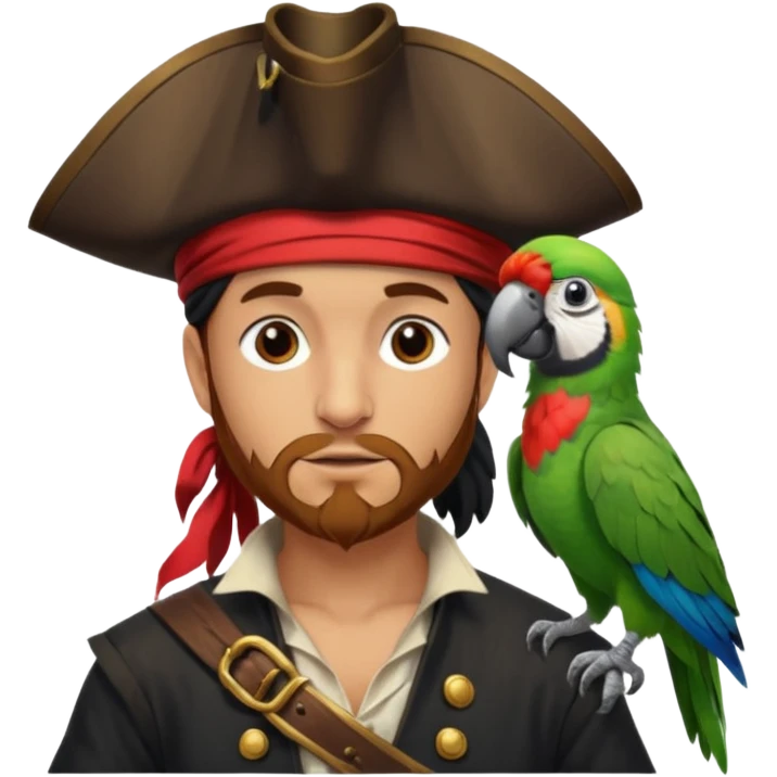 pirate and parrot emoji