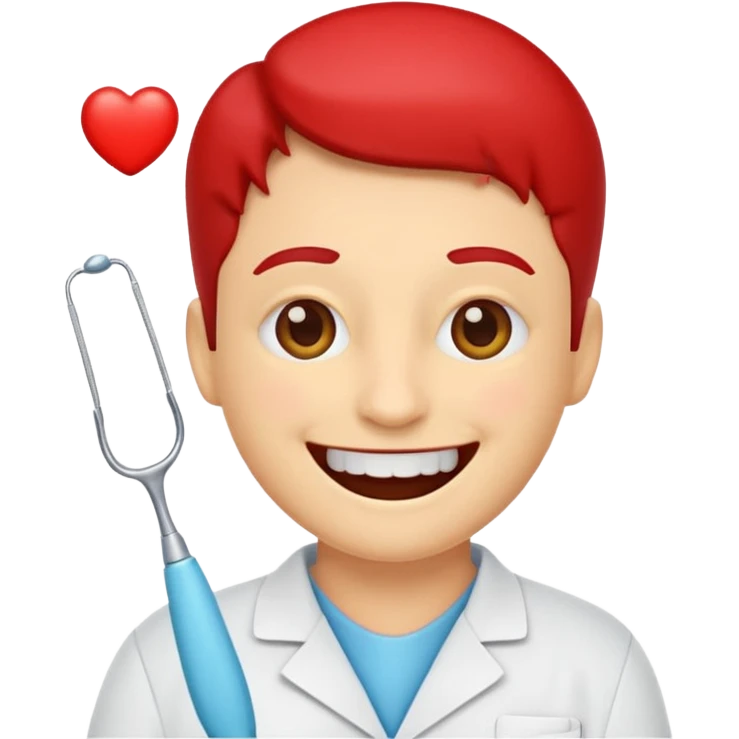 quiero que me hagas emojis de dentista rojos emoji