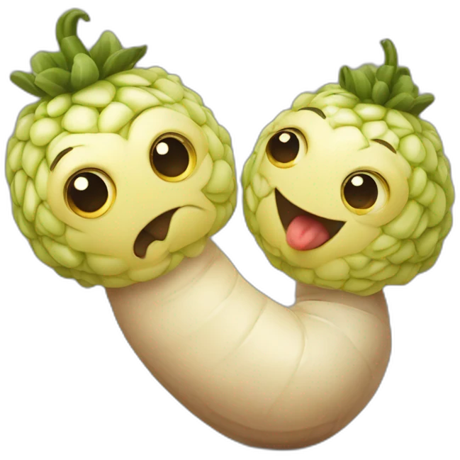 Deux larves amoureuse emoji