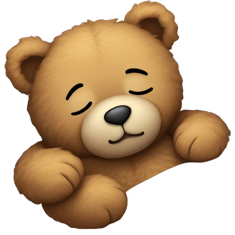 Sleeping teddy bear emoji