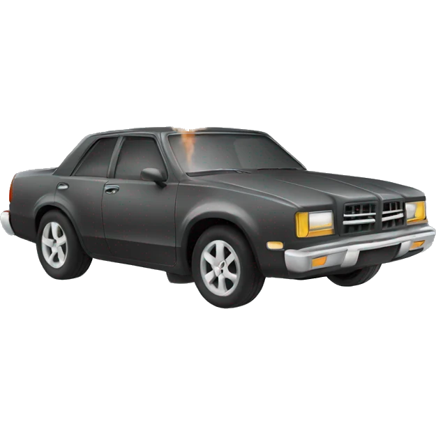Smoking car emoji