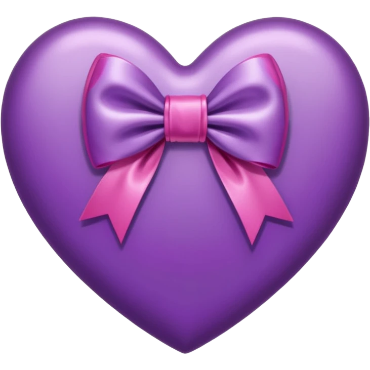 Purple heart with bow around emoji