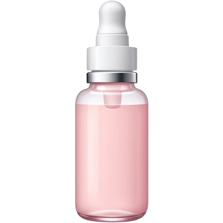Pale pink serum bottle with white top emoji