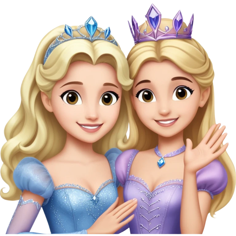 Mal from descendants high fiving Ariana grande’s Glinda emoji
