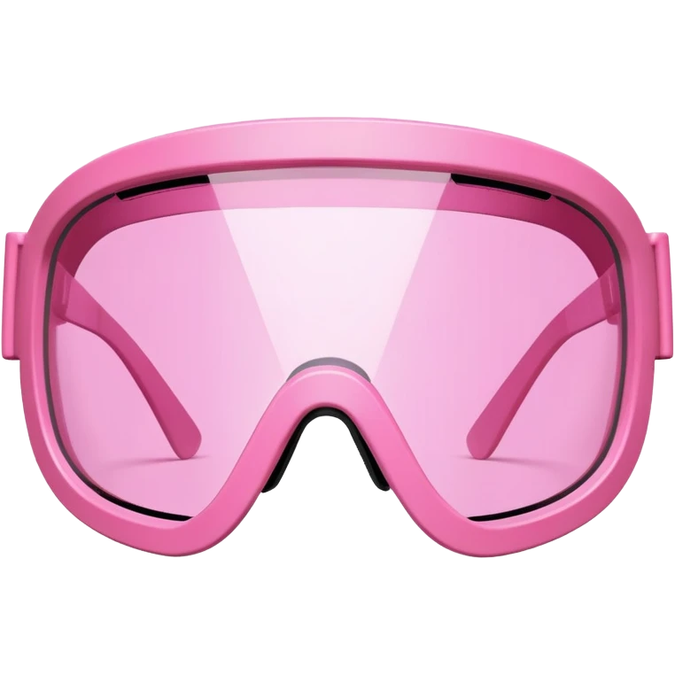 extremely thick pink shield visor glasses, super chunky Y2K style, massive one-piece lens, bold design emoji