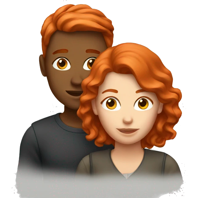 Red hair women couple emoji