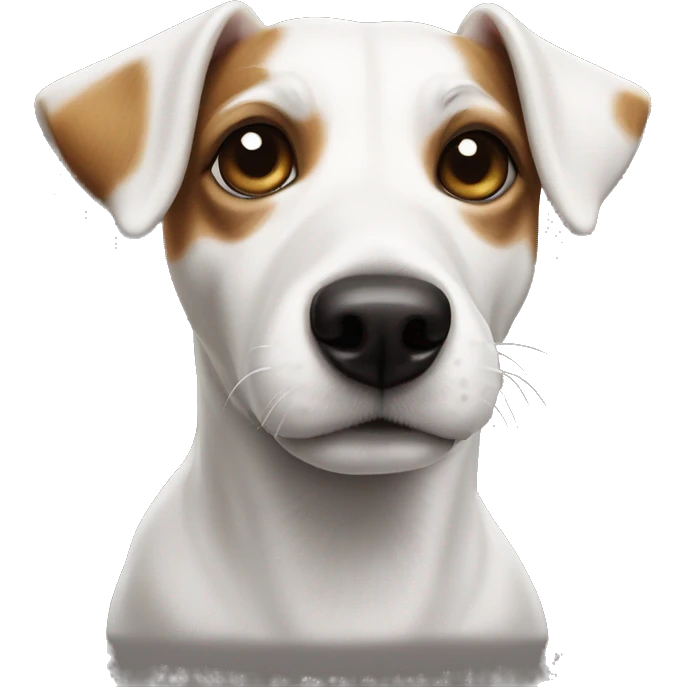 dog jack russell right ear lies left stands emoji