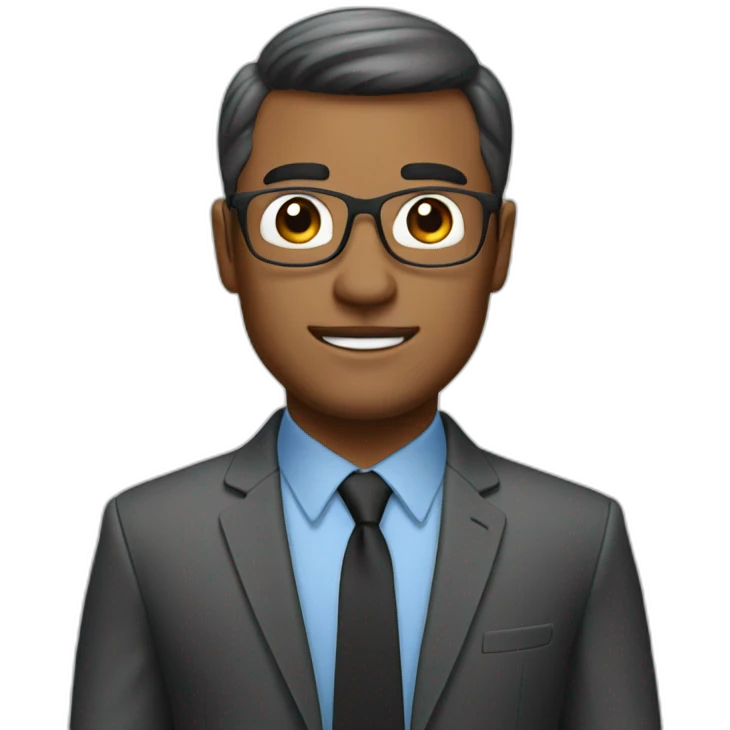 buisnessman memoji with white background emoji