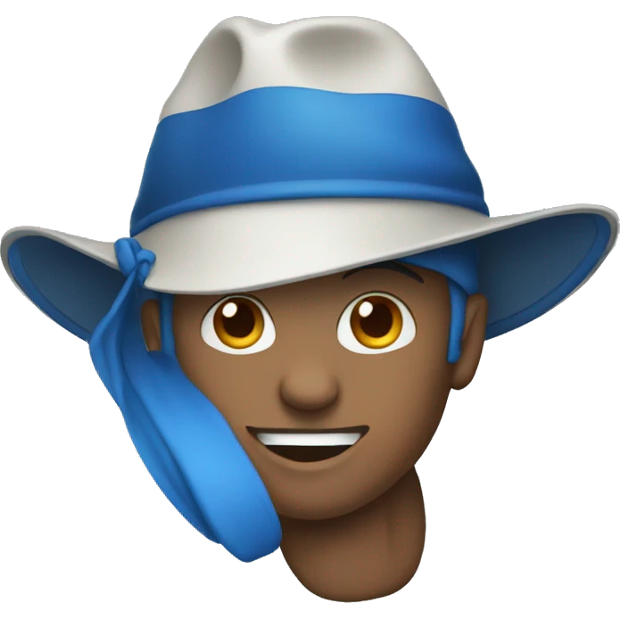 Blue hat emoji