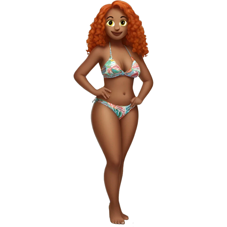 Curvy redhead in tight bikini sfw emoji