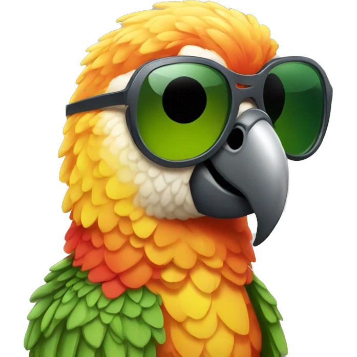 Parrot wearing sunglasses  emoji