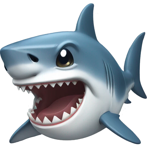 Crying shark emoji