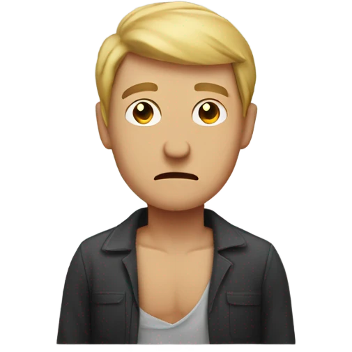 Man stomach hurt emoji