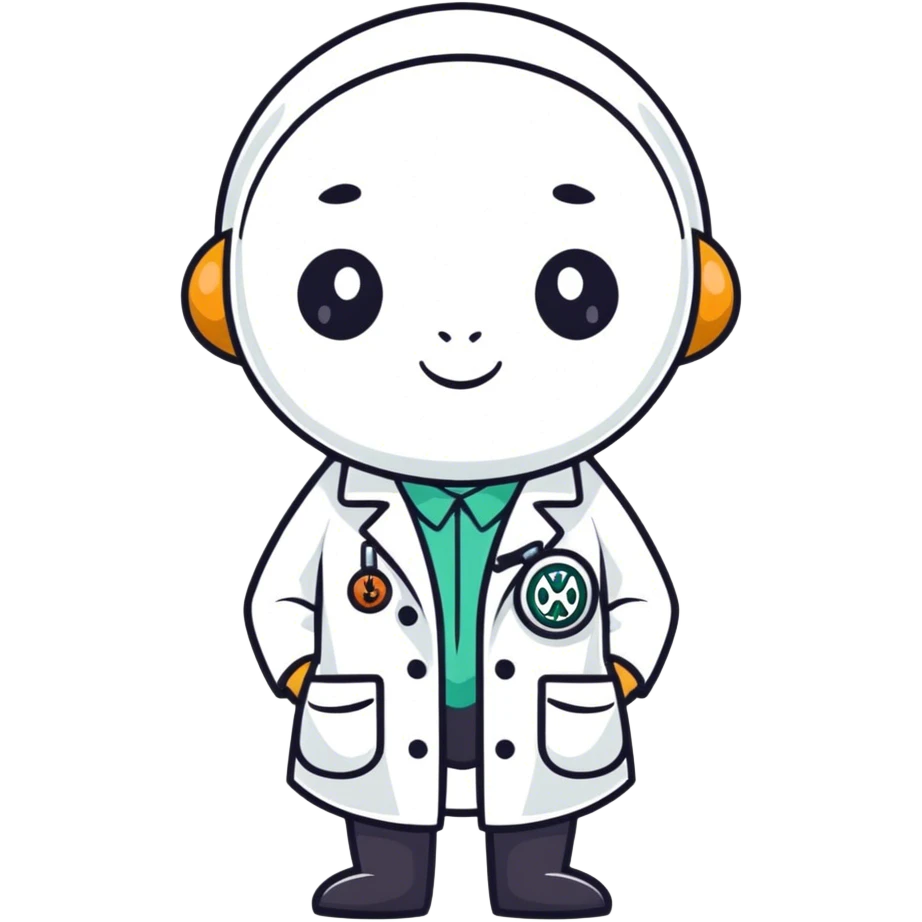 cute little beetle bug wearing a lab coat emoji