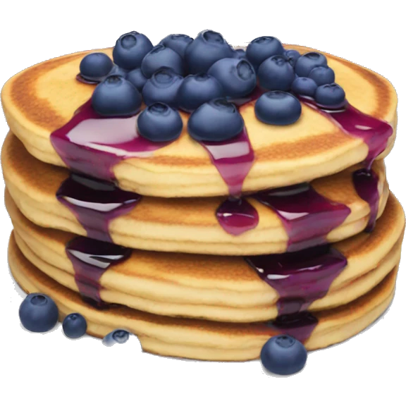 Stacked blueberry pancake emoji