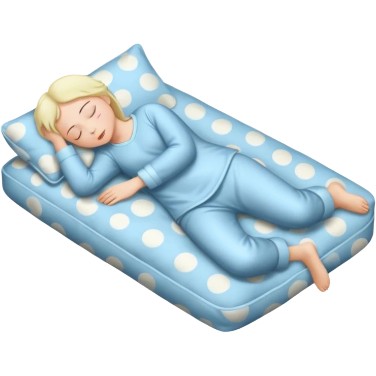 sleeping figure on pillow, full body emoji