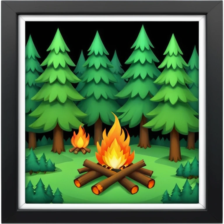 forest 🌲and bonfire 🔥 emoji