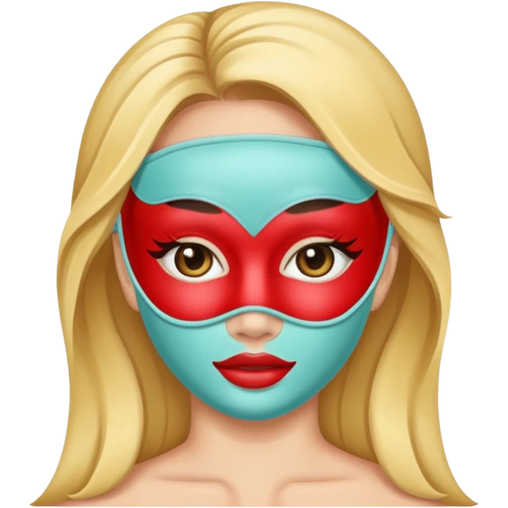 woman with beauty mask emoji