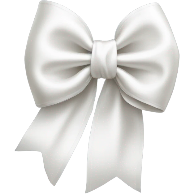 white satin bow emoji