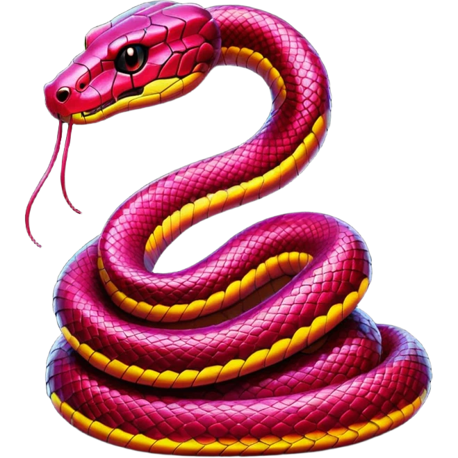 red glitter cyberpunk snake emoji