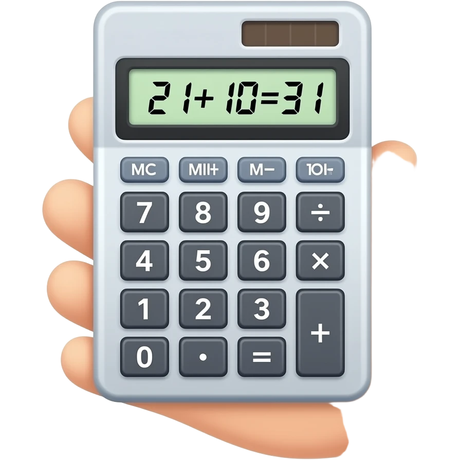 Do a emoji that dues 21+10 equal 31 emoji