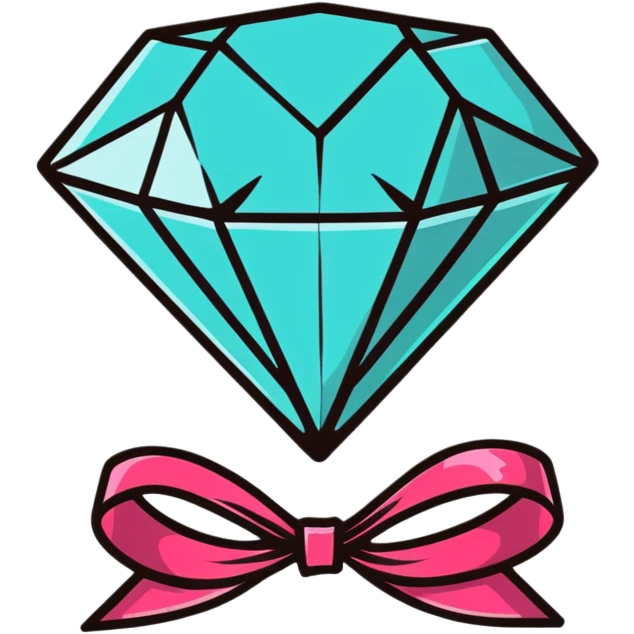 diamond with ribbon emoji