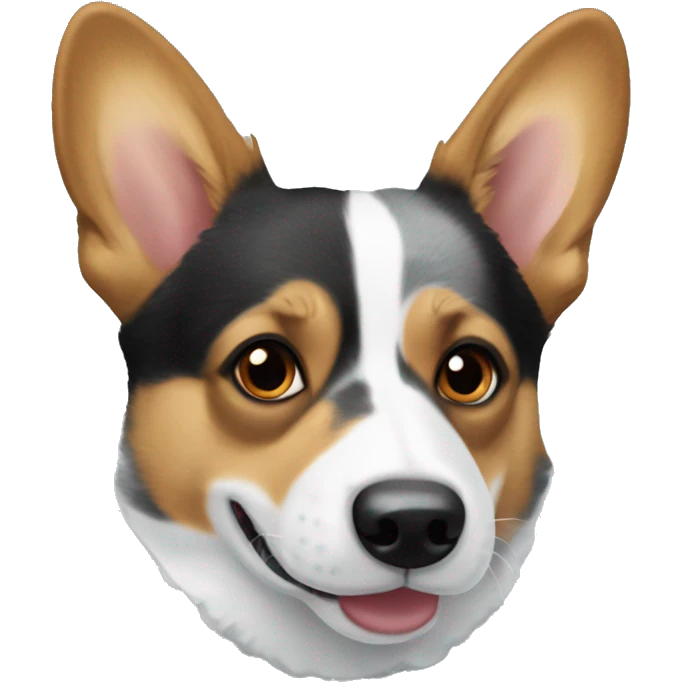 Corgi crossed with a blue heeler emoji