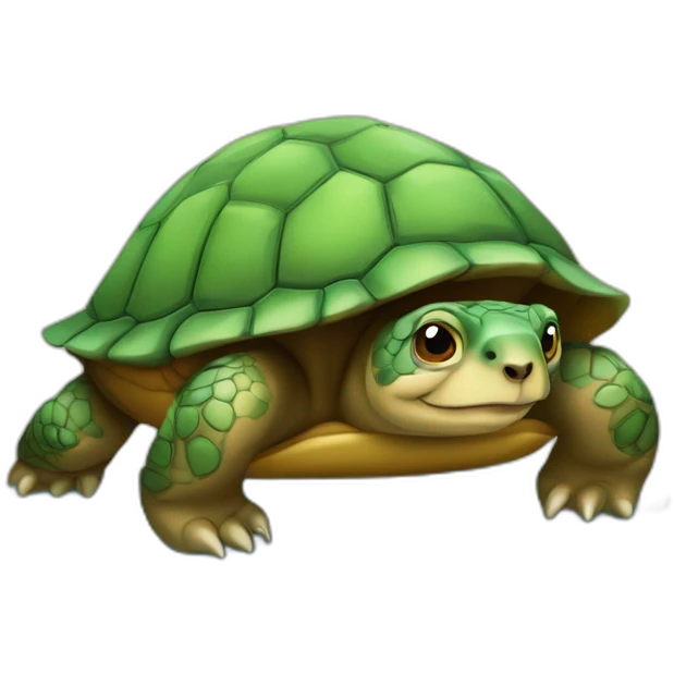 Une tortue sur une loutre sur un paresseux emoji