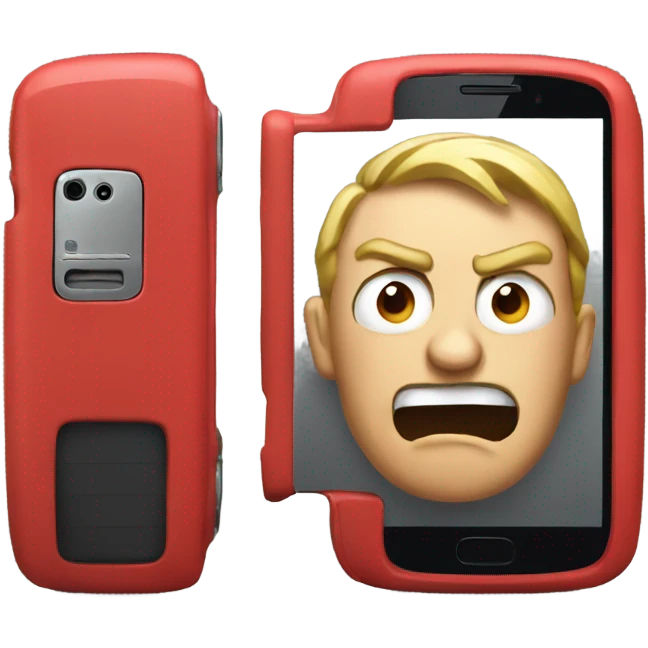 Furious Red smartphone  emoji