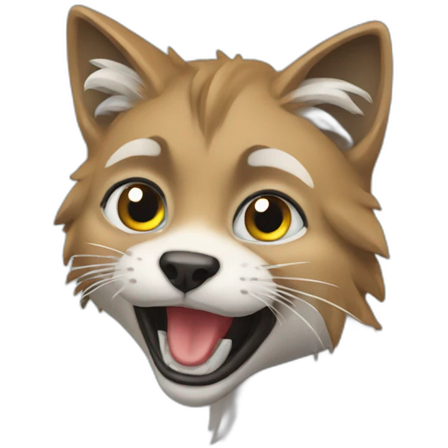Chat sur loup emoji