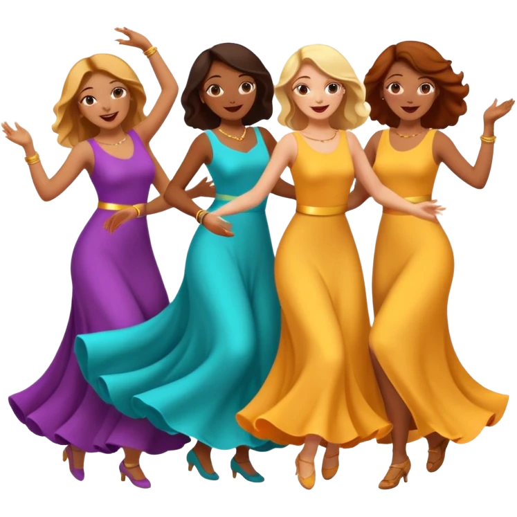 mulheres dançando  emoji