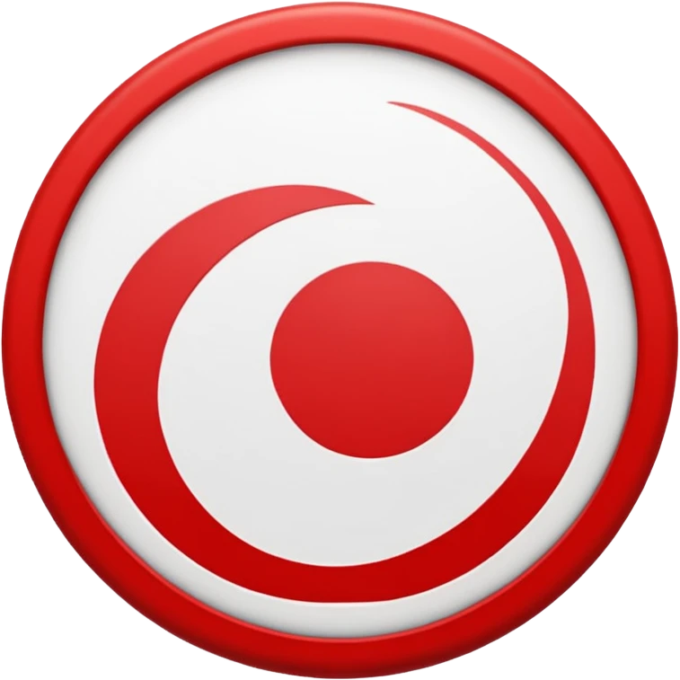 Shape: Solid red circle.

Text: Big white 35 in the middle, bold, slightly tilted. emoji