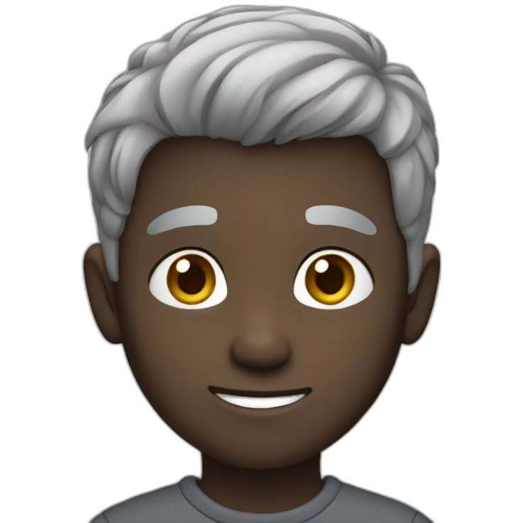 Boy with grey hair emoji
