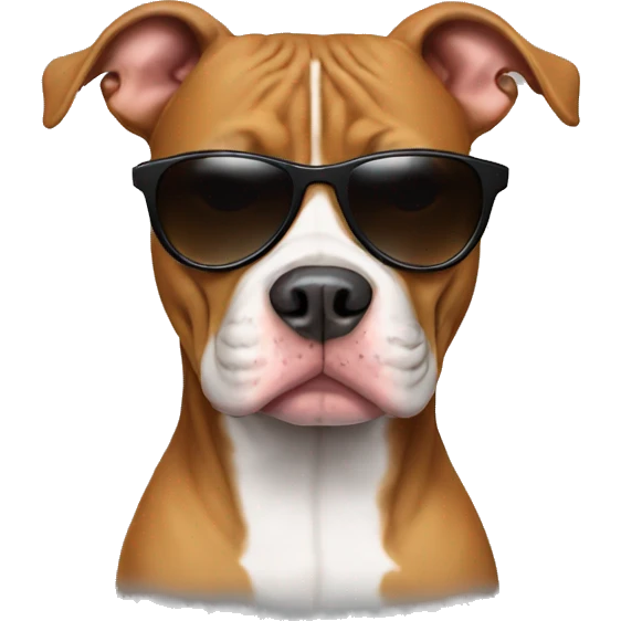 Pitbull with sunglasses  emoji