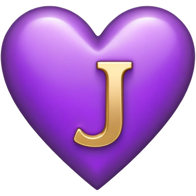 The Letter “j” inside a Purple Heart emoji