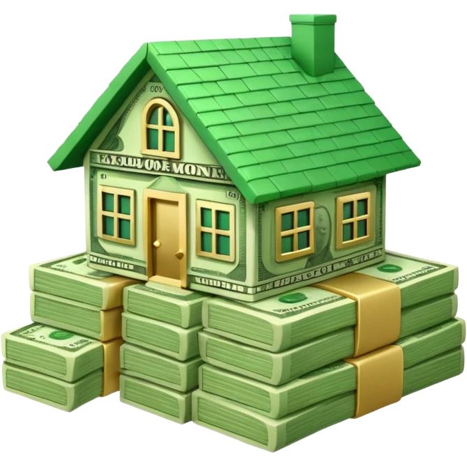 house made out of cash emoji