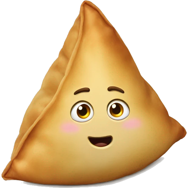 Samosa realistic emoji for reactions emoji