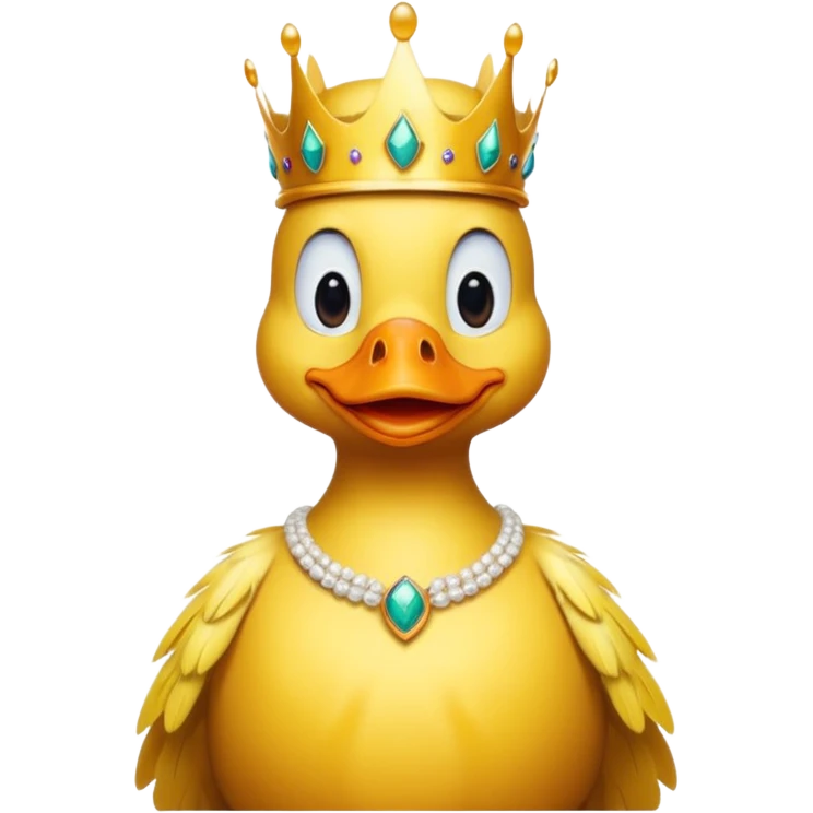 duck King, standing, with crown emoji