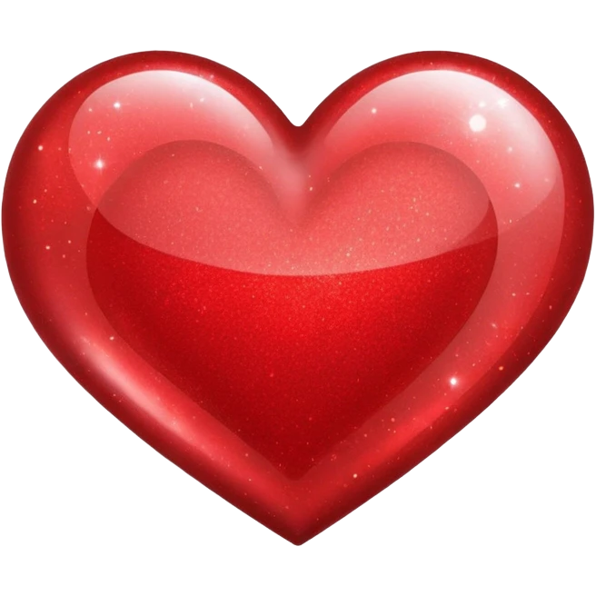 red heart with glitter  emoji