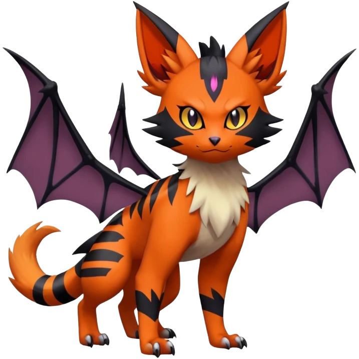 Noivern-Litten-Zorua-Torracat-Fakemon-hybrid full body emoji