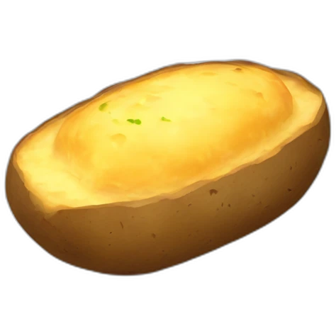 Baked potatoes isometric view emoji
