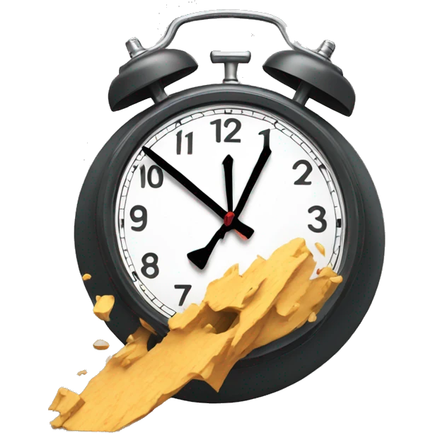 clock getting smashed emoji
