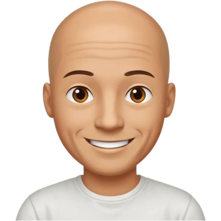 Bald Man  smiling  emoji