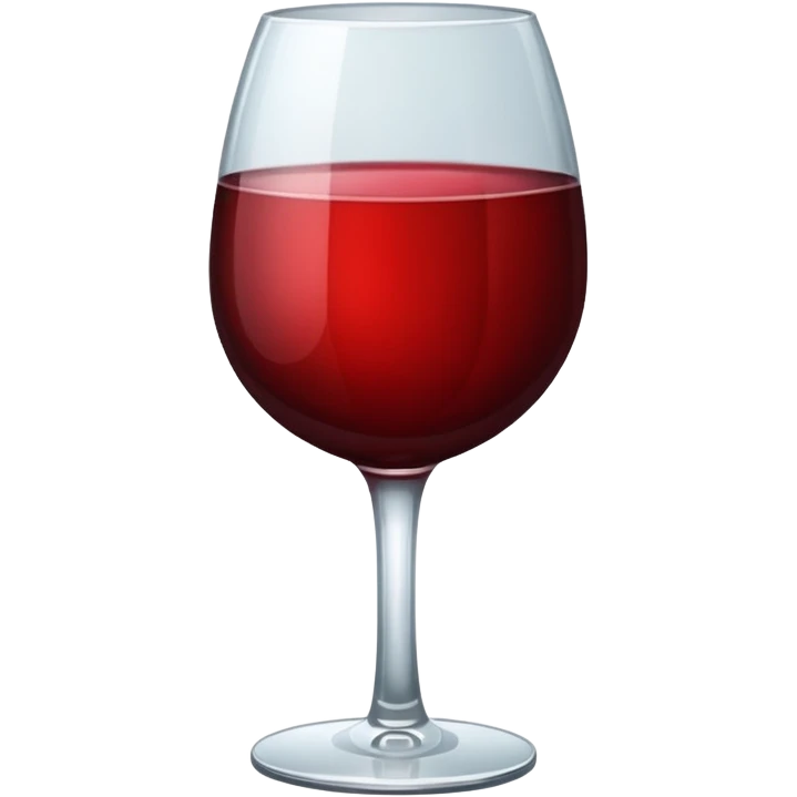 glass of wine in sticker style emoji